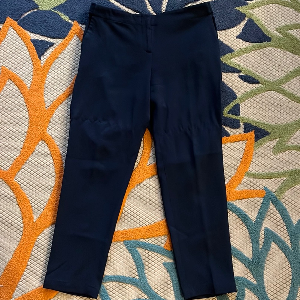 Theory Trousers Navy Blue